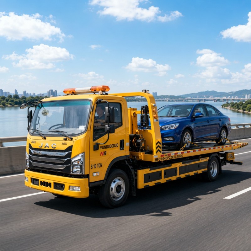 カミンズパワーを備えた頑丈なコンパクト JAC N8 8/10 トンレッカーとの出会い