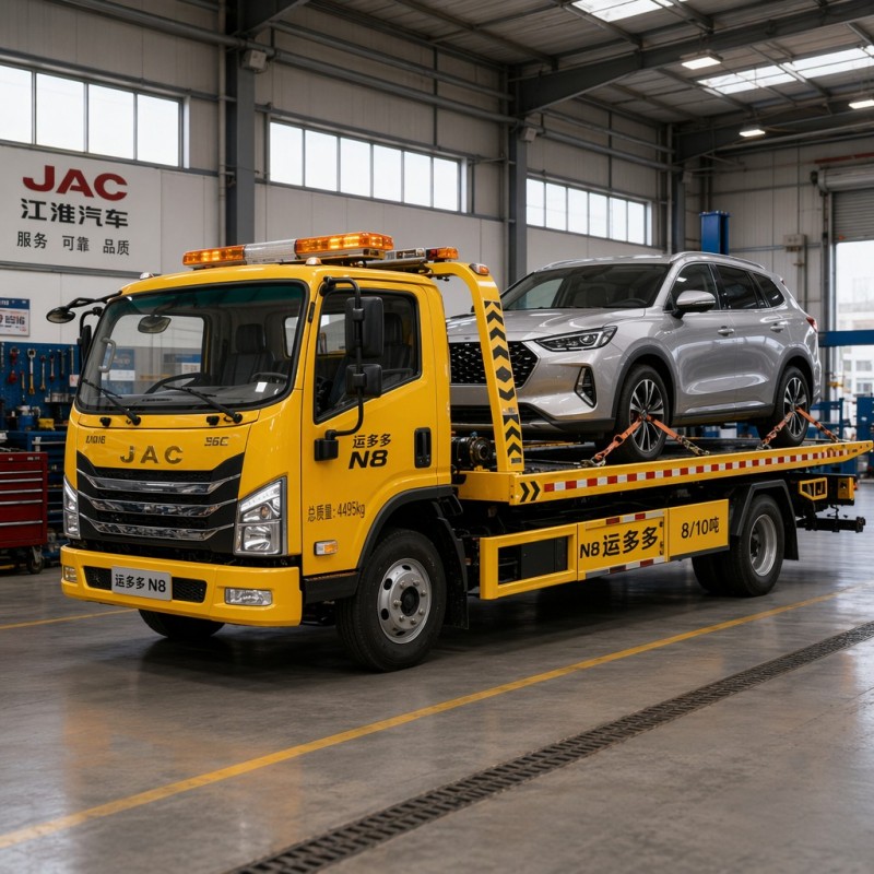 JAC N8 カミンズ 160HP エンジン搭載 8 トン平床レッカーレッカー車